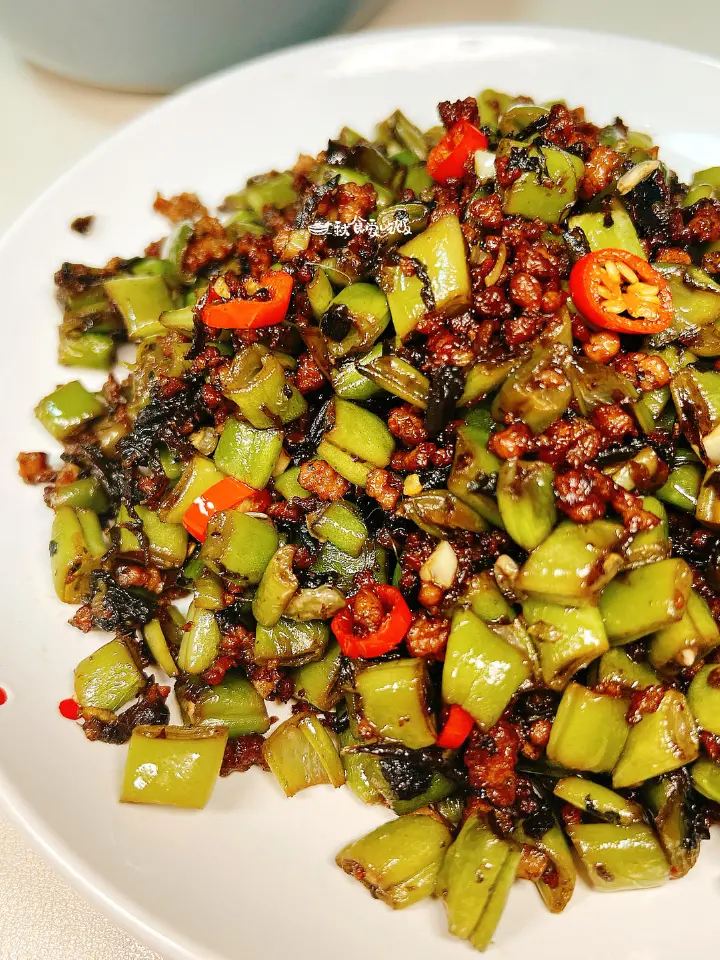 榄菜肉末四季豆 第 5 步