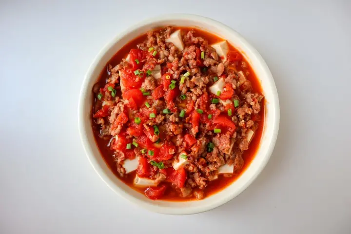 番茄牛肉沫蒸豆腐 第 6 步