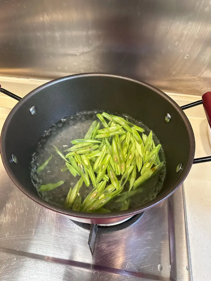四季豆炒肉 第 2 步
