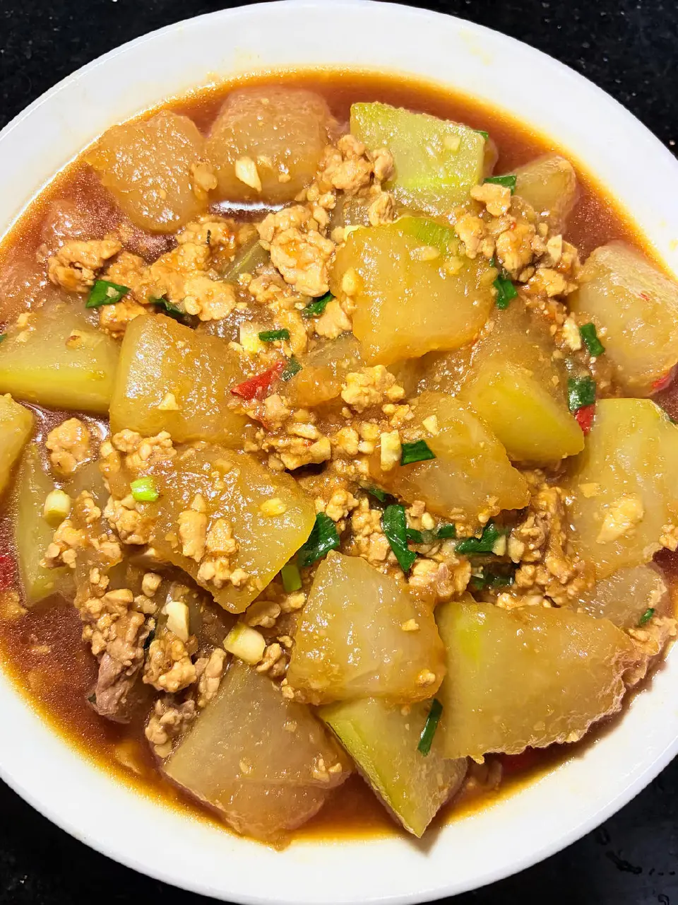 沙姜肉末焖冬瓜成品图