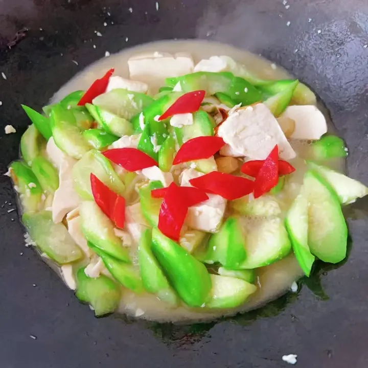 丝瓜烧豆腐 第 7 步