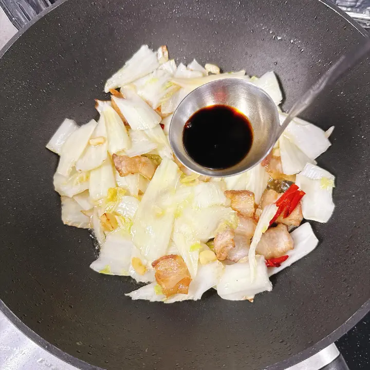 白菜炒香菇 第 15 步