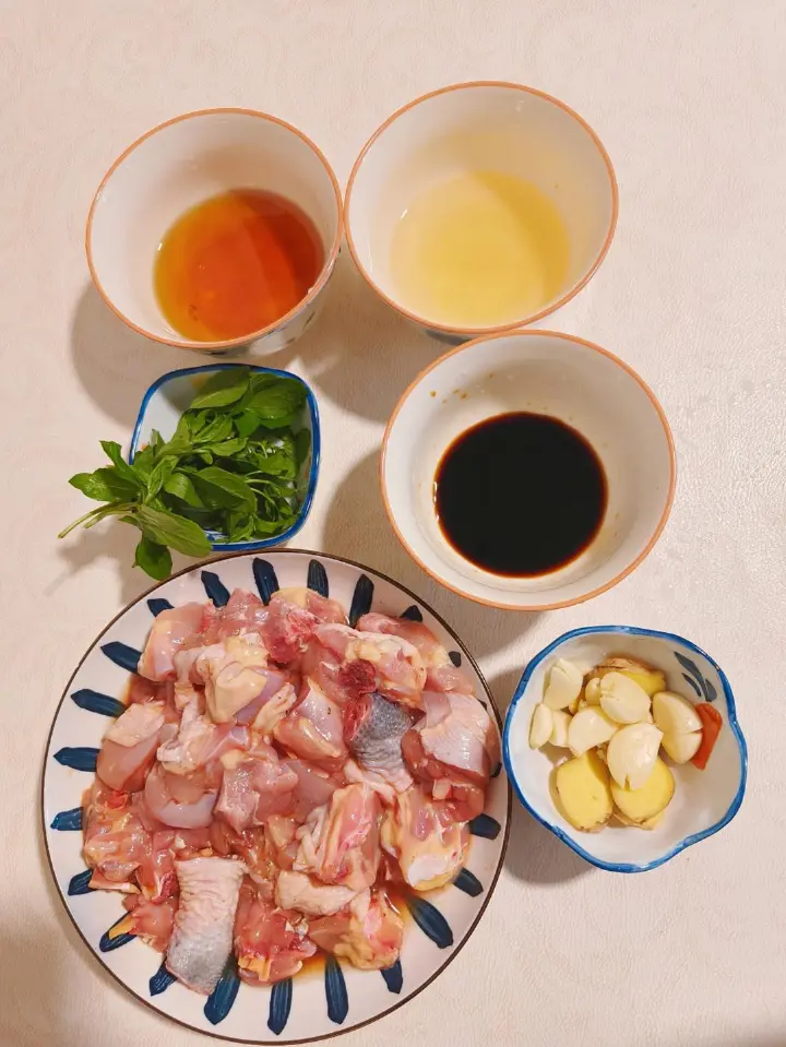 家常三杯鸡 第 1 步