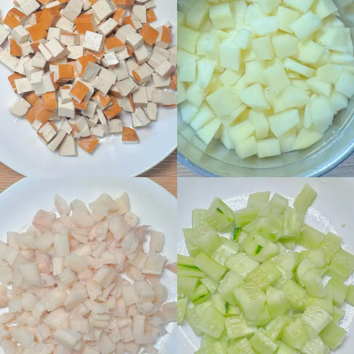 酱香豆干炒杂蔬 第 1 步
