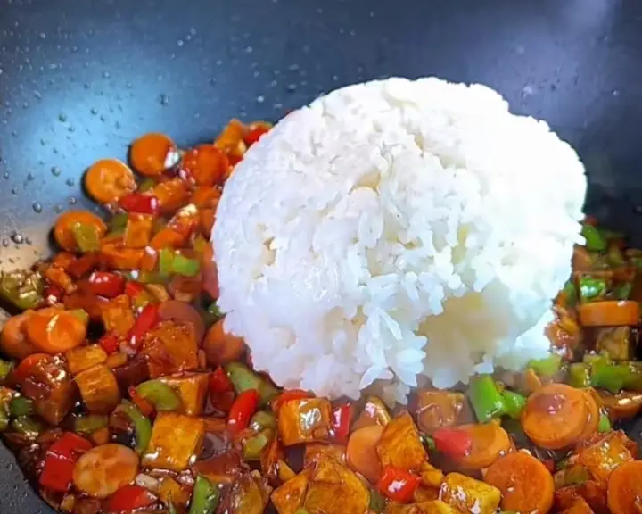 火腿土豆烩饭 第 6 步