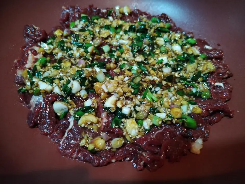 葱蒜烧牛肉成品图