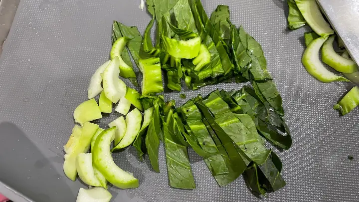 霜打青菜风肉菜饭 第 7 步
