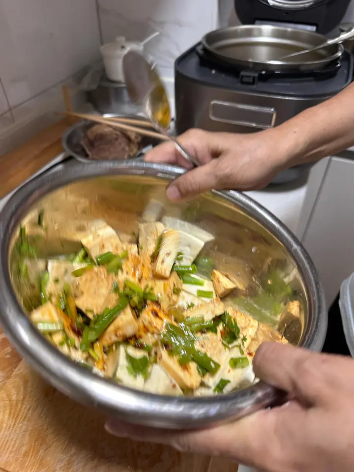 小葱拌豆腐 第 3 步