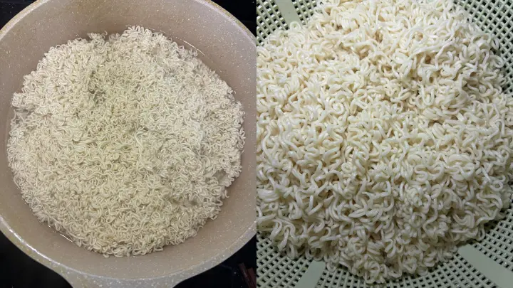 菜心鸡蛋炒面 第 3 步