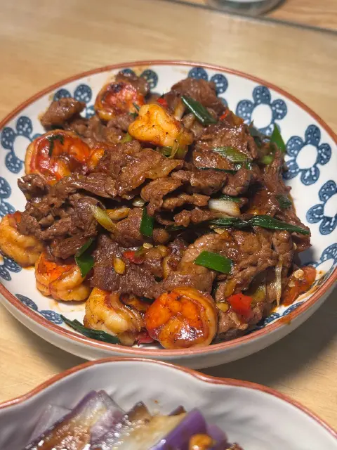 吊龙爆炒虾仁