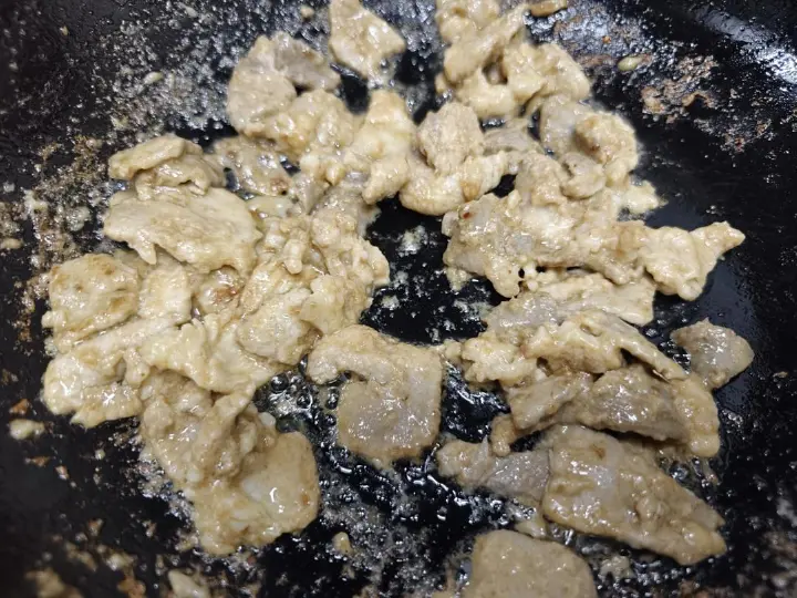 上海青炒肉片 第 2 步