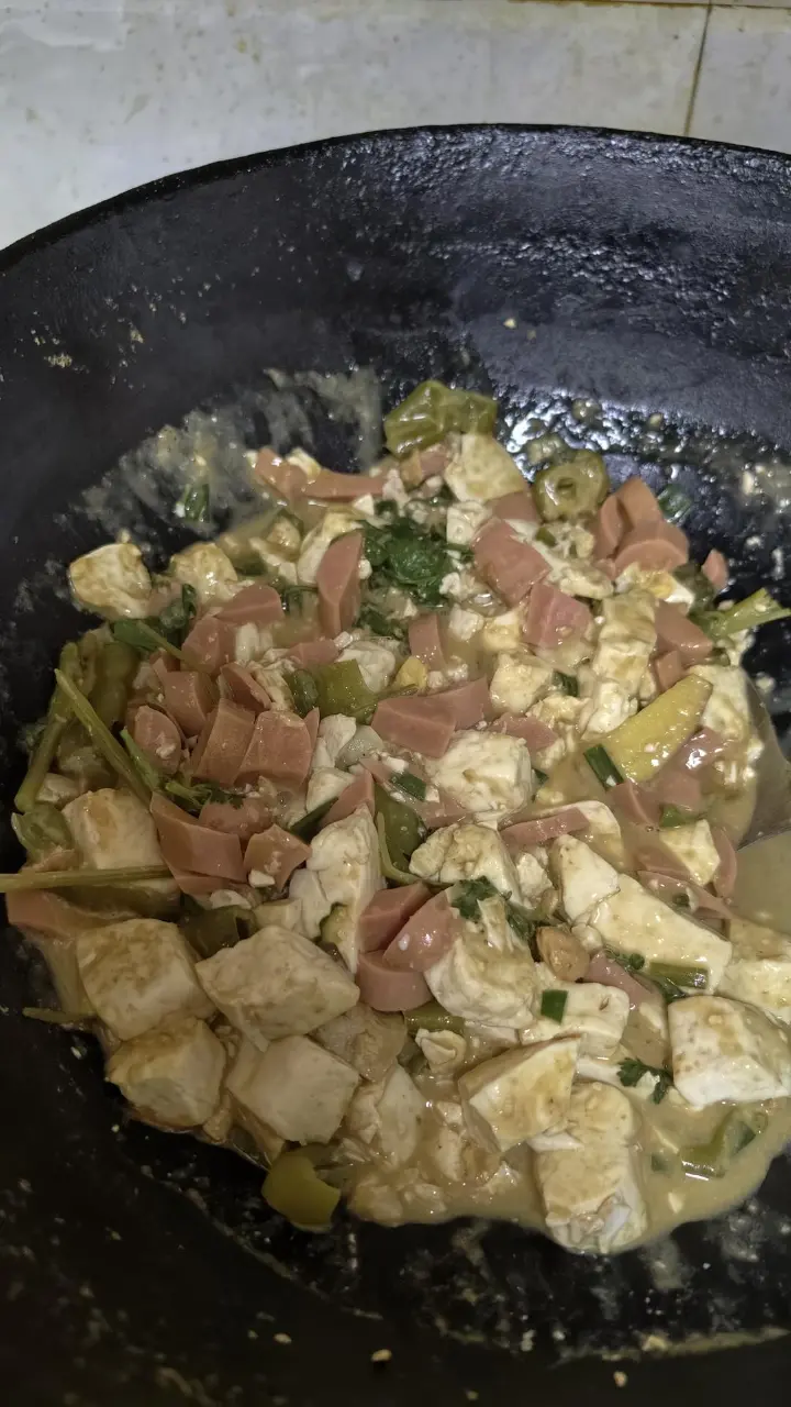 咸蛋黄烧豆腐 第 16 步
