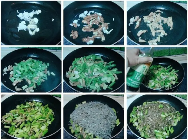 芹菜炒粉条 第 2 步