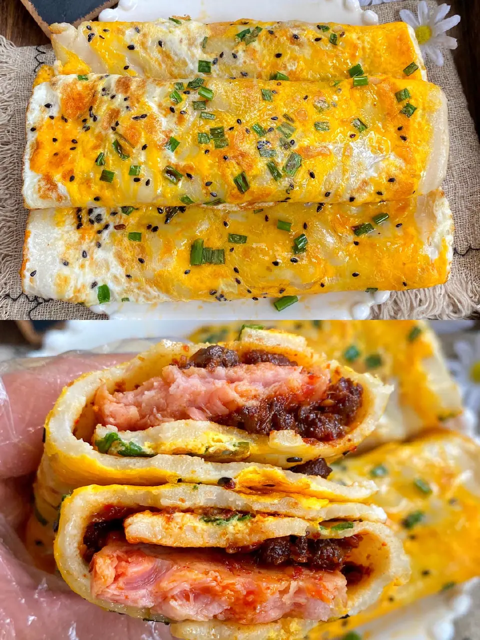 懒人鸡蛋饼成品图