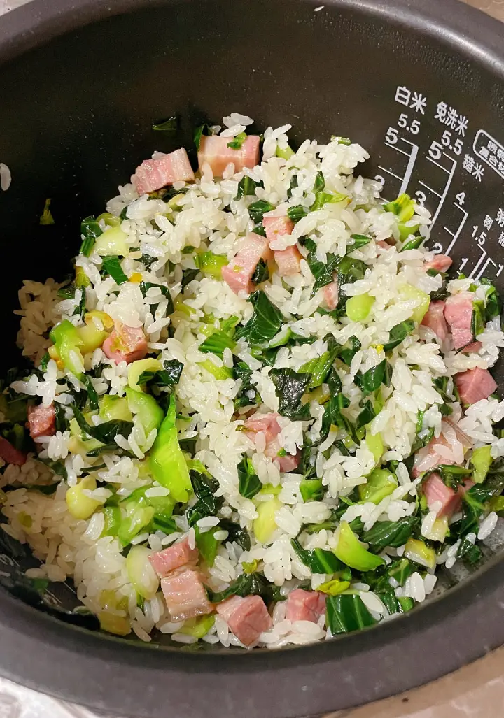 霜打青菜风肉菜饭 第 13 步