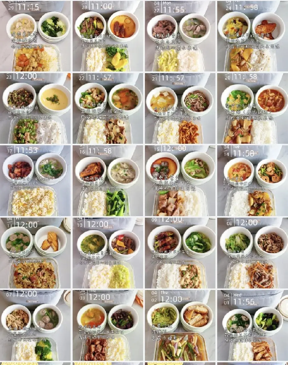 四月家常午餐搭配合集成品图