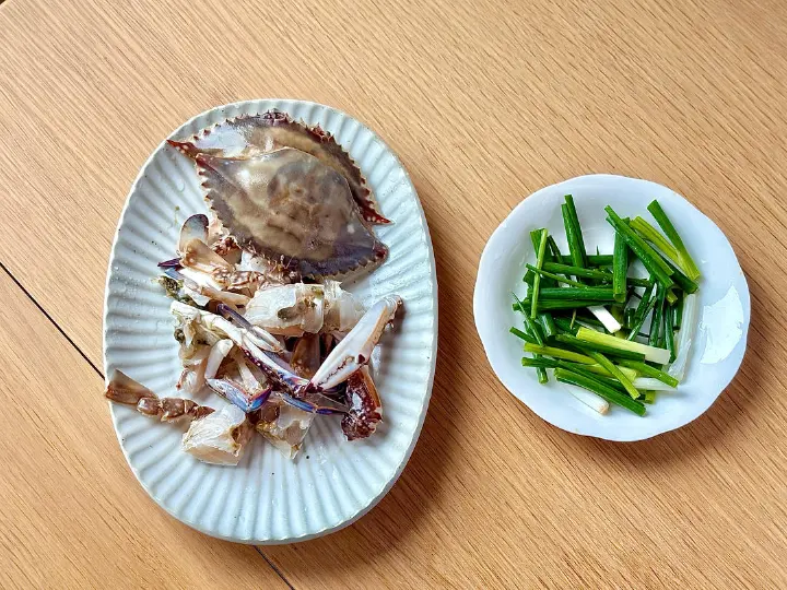 梭子蟹炒年糕 第 2 步