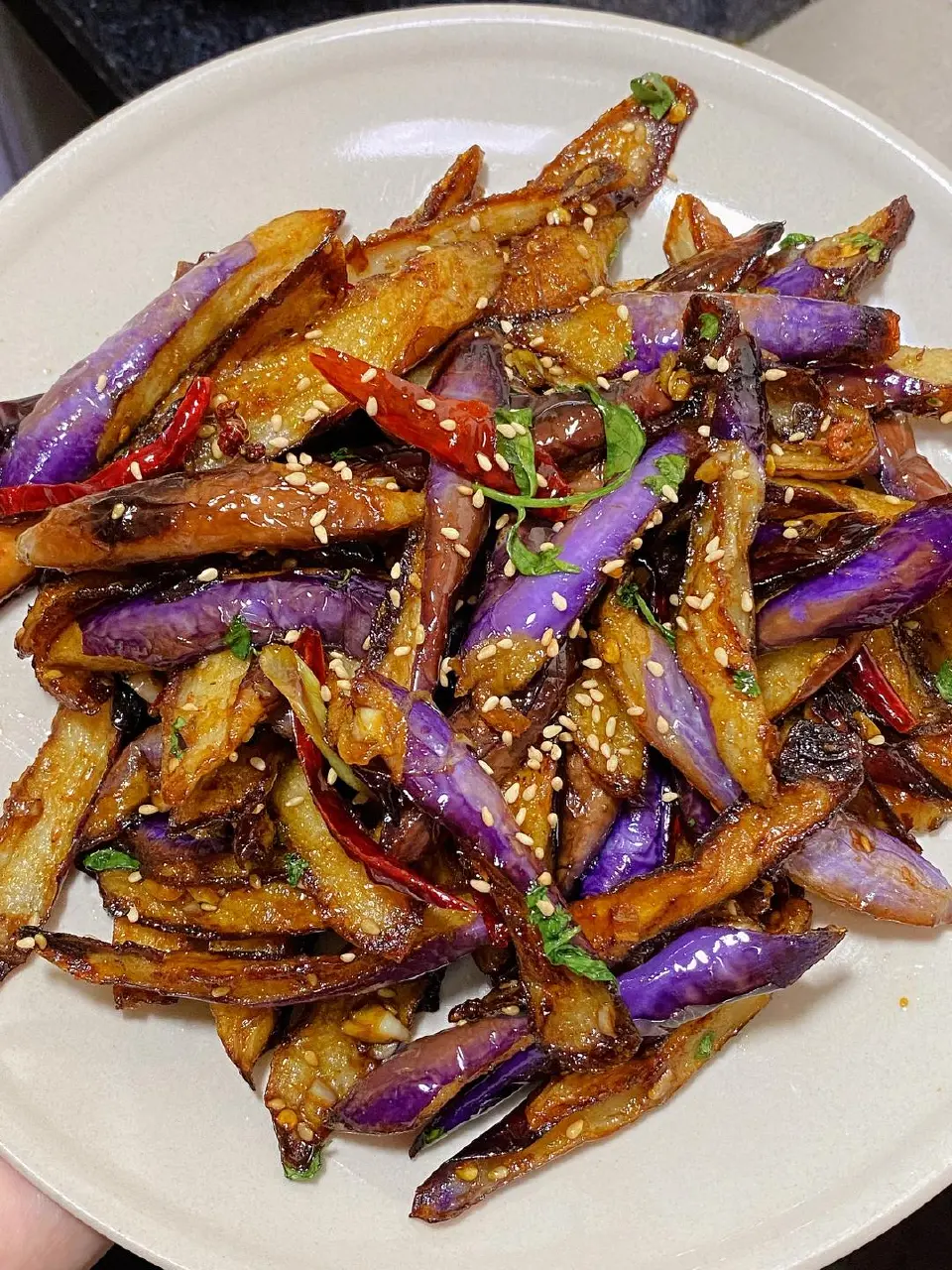风味茄子成品图