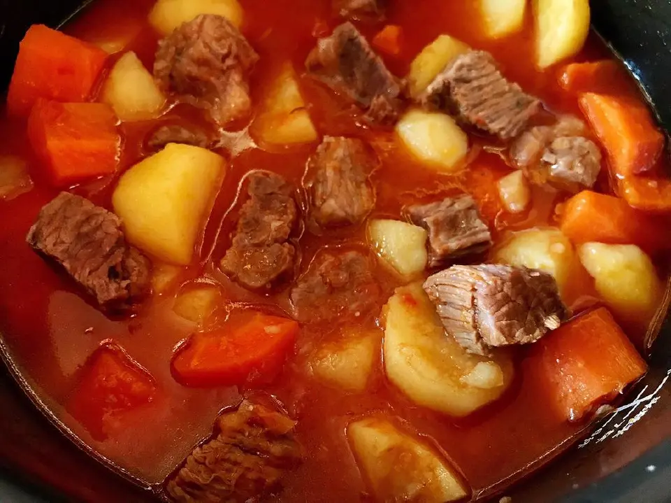 番茄土豆炖牛肉成品图