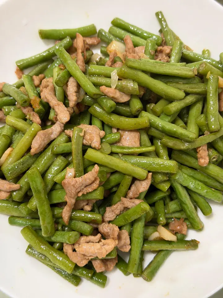 肉丝炒豇豆 第 2 步