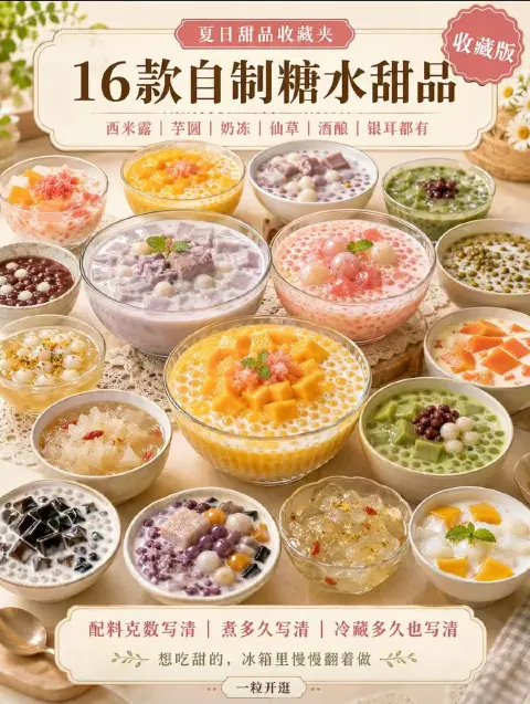 16款家常糖水甜品合集