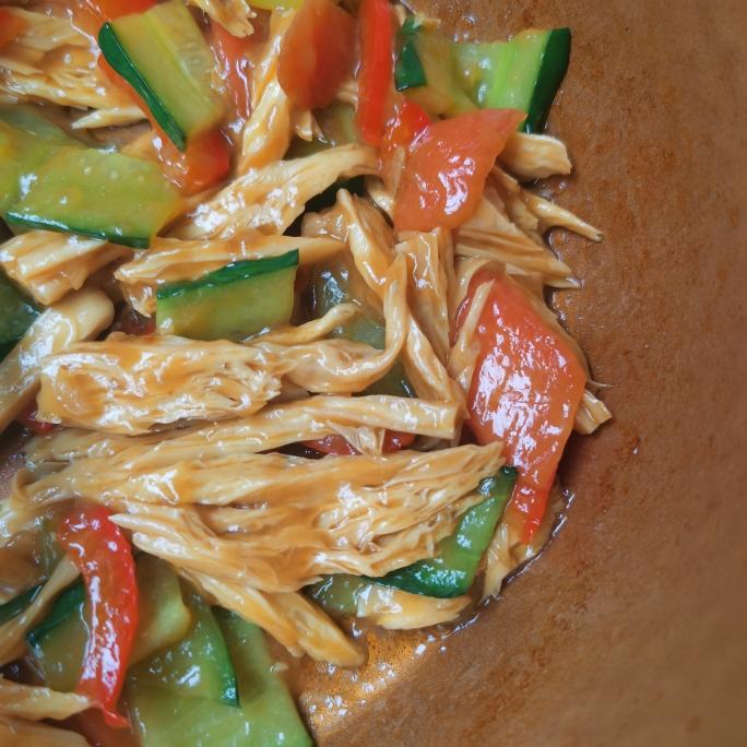 不辣下饭菜炒腐竹成品图