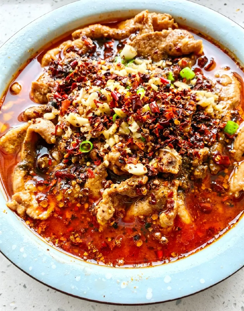 水煮肉片成品图
