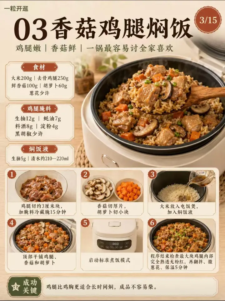 电饭锅焖饭合集 第 3 步