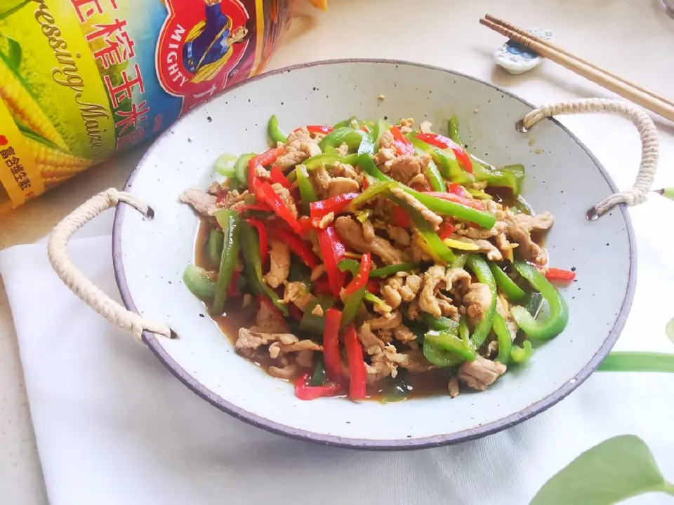 青椒肉丝成品图