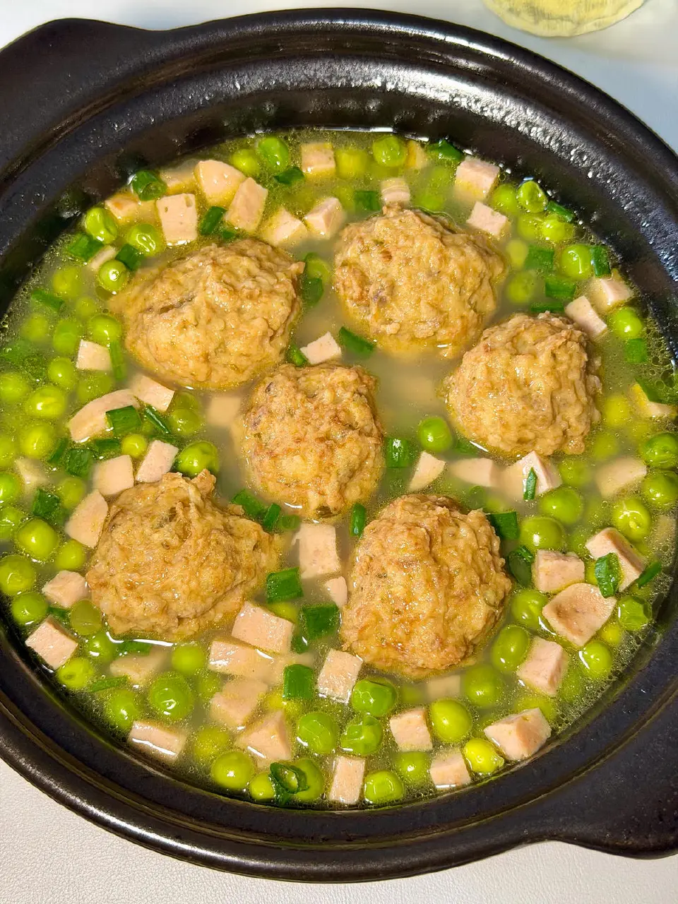 豌豆肉丸汤成品图