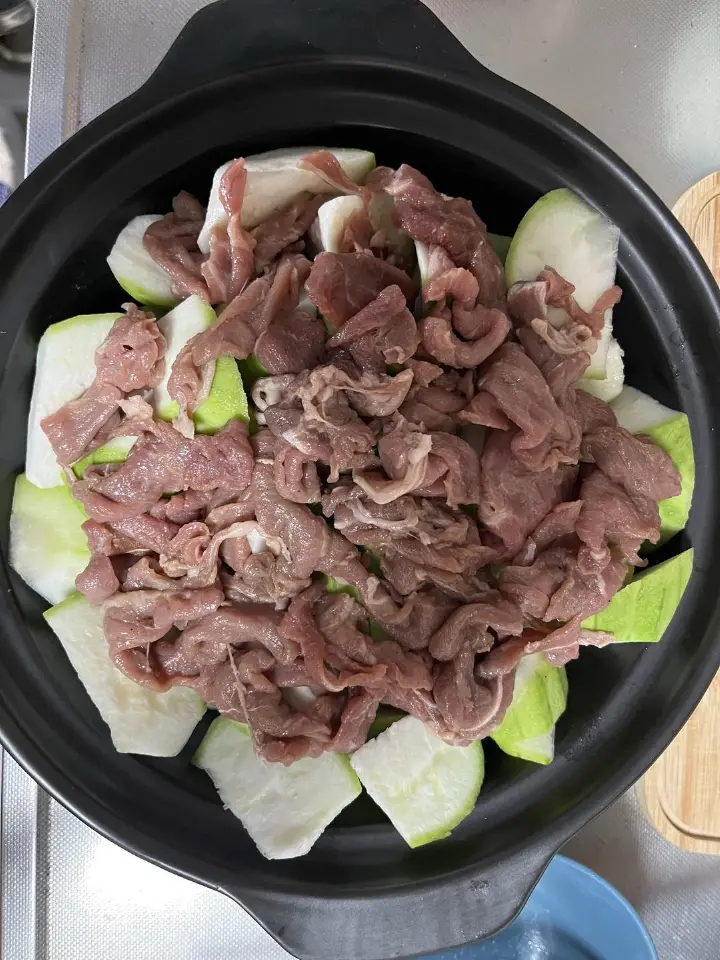 丝瓜蒸牛肉 第 13 步