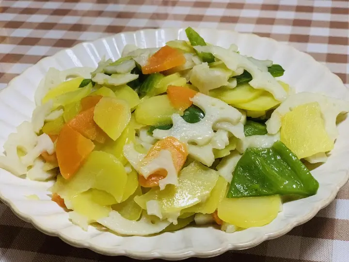 虾仁炒莴笋藕片 第 8 步