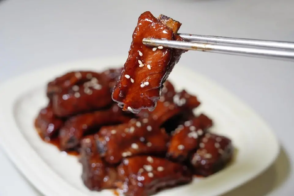 可乐排骨成品图