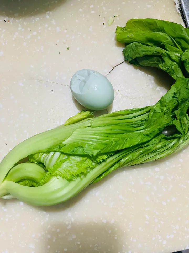 咸鸭蛋芥菜汤 第 1 步