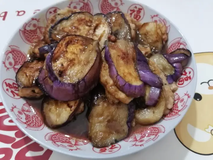 红烧茄子酿肉 第 7 步