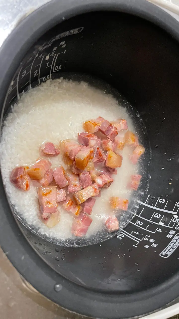 霜打青菜风肉菜饭 第 9 步