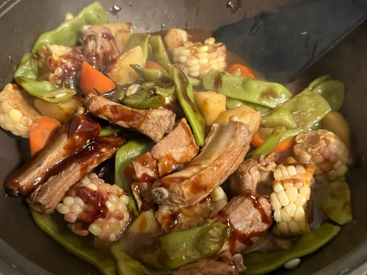 排骨油豆角乱炖 第 7 步