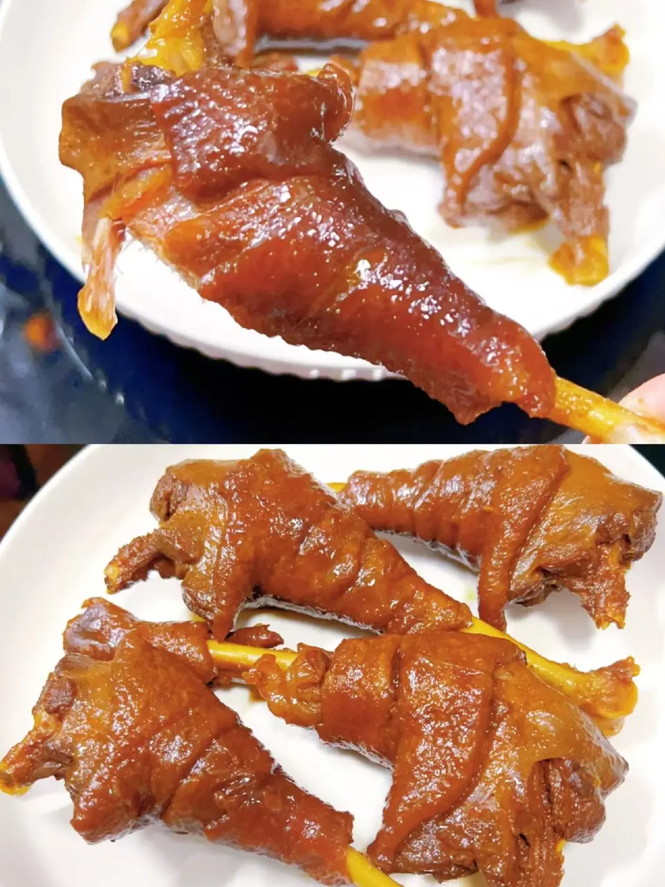 豉油鸡腿成品图