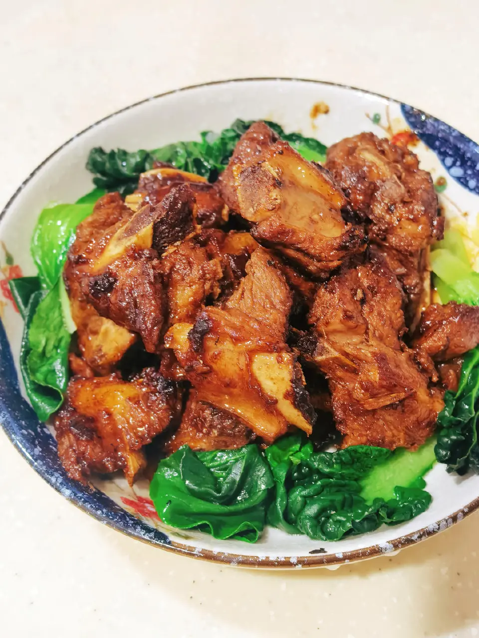水煎糖醋排骨成品图