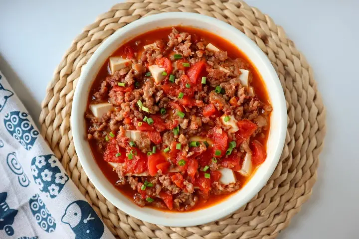 番茄牛肉沫蒸豆腐 第 9 步