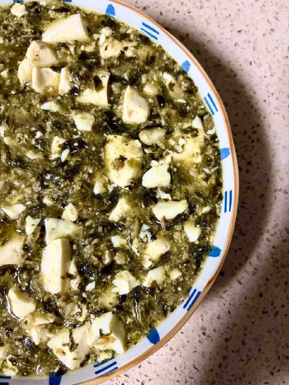 雪菜肉末豆腐羹成品图