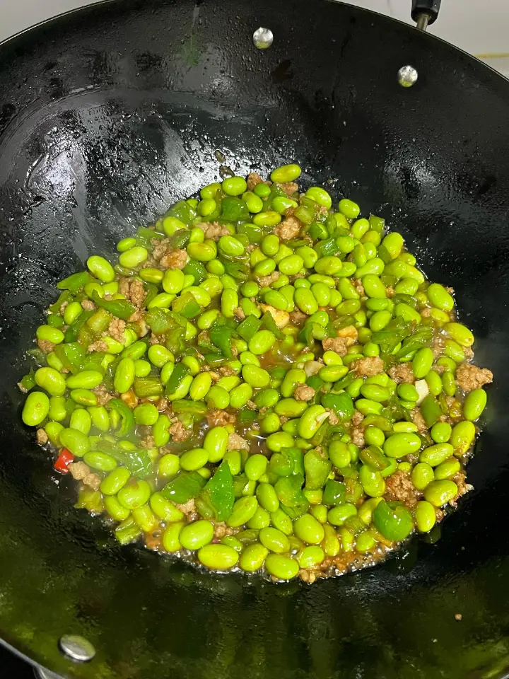 肉末炒毛豆 第 8 步