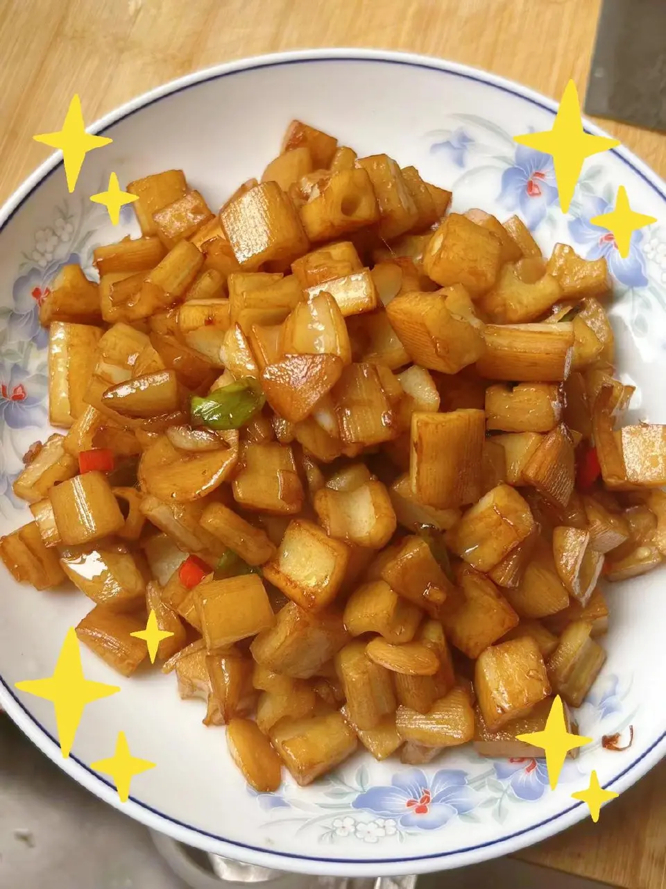 小炒藕丁成品图