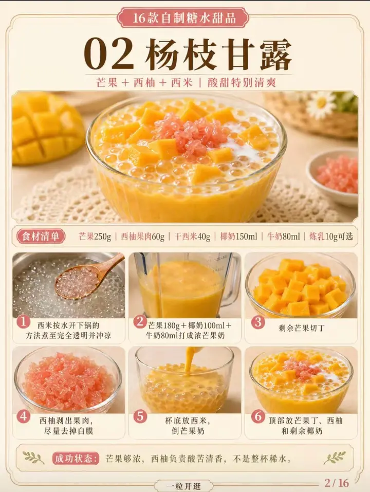 16款家常糖水甜品合集 第 2 步