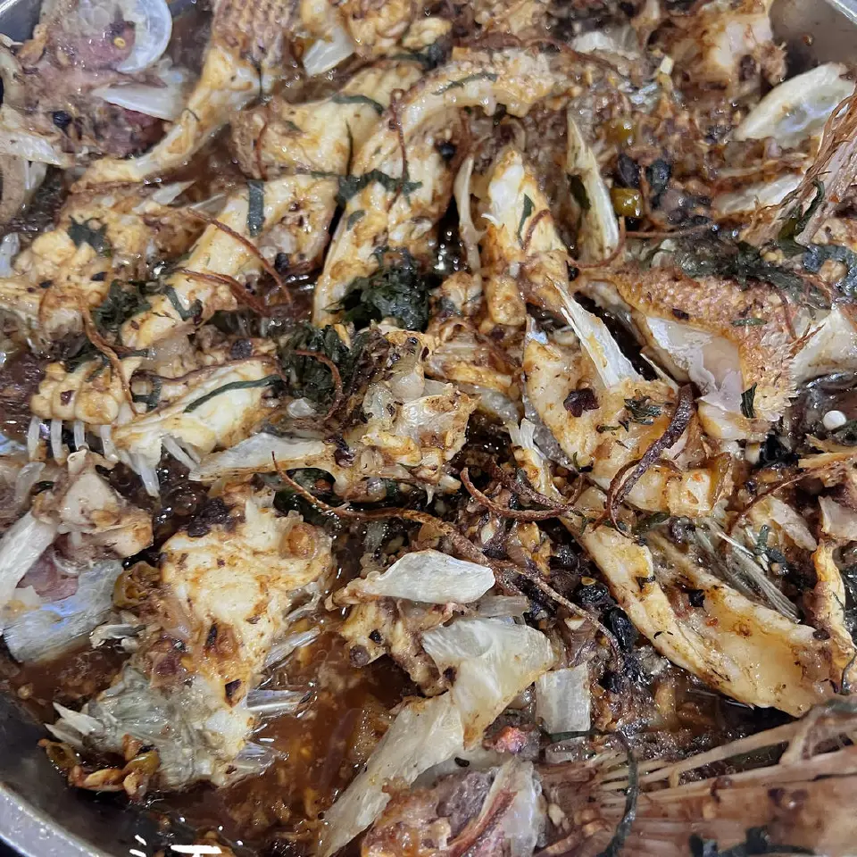 陈皮豆豉蒸脆肉罗非鱼骨成品图