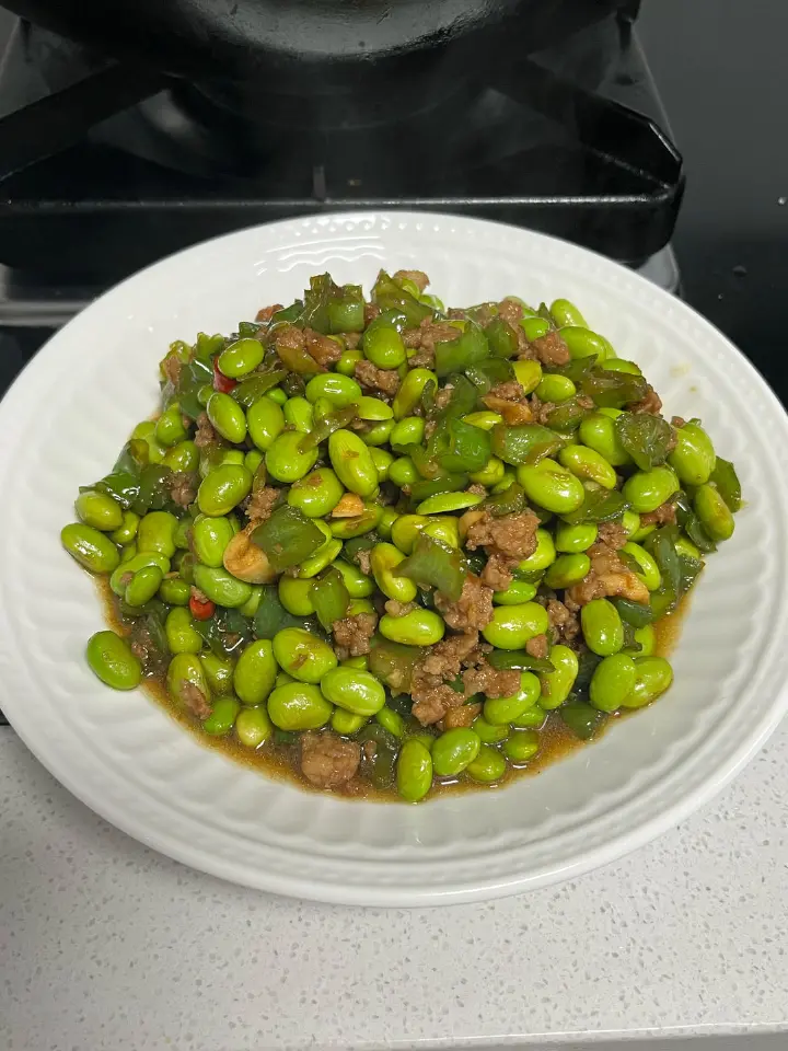 肉末炒毛豆 第 9 步