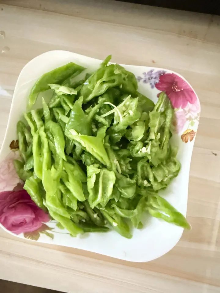 辣椒炒肉 第 1 步