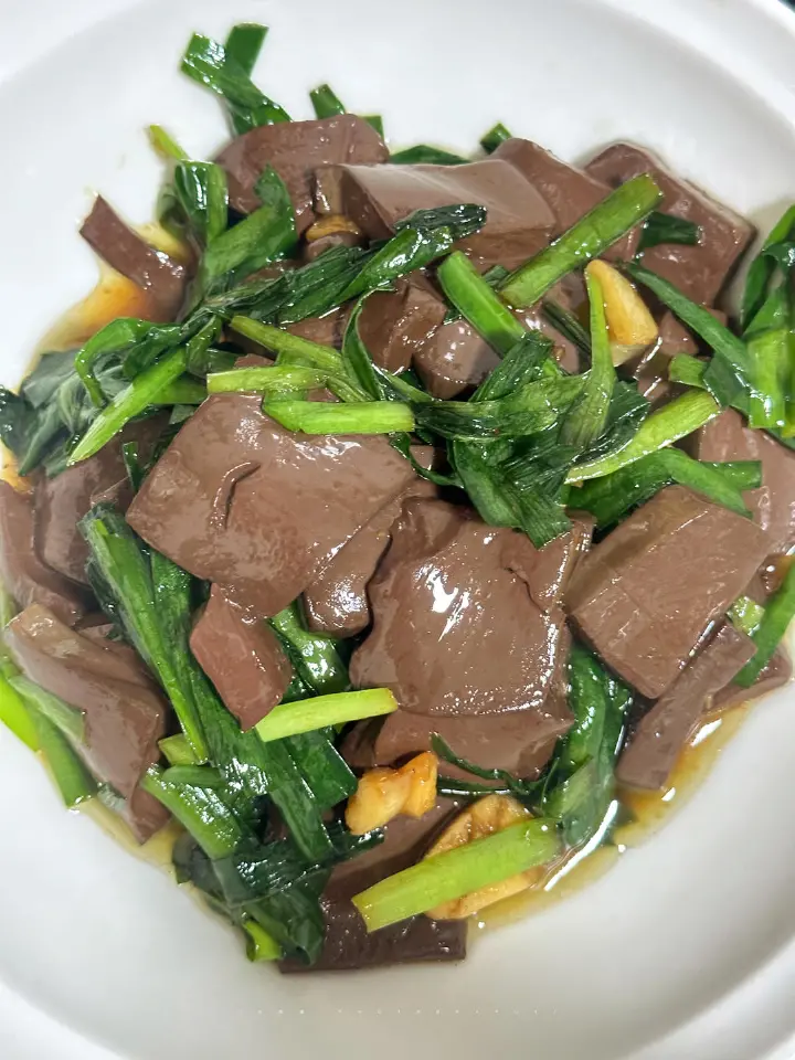 韭菜炒鸭血 第 3 步