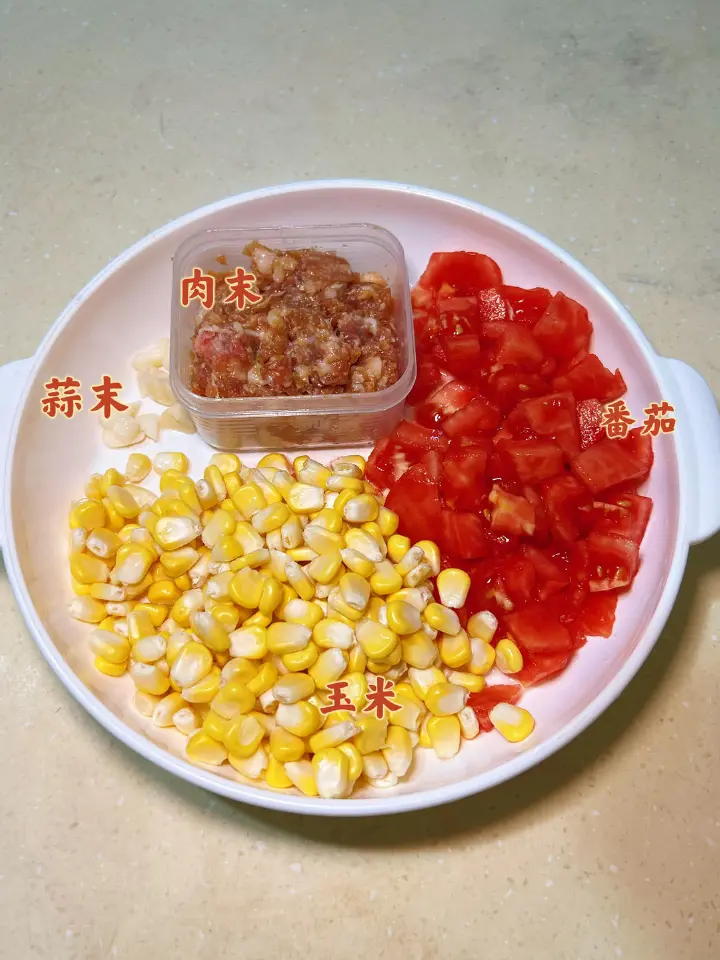 番茄肉末玉米粒 第 1 步