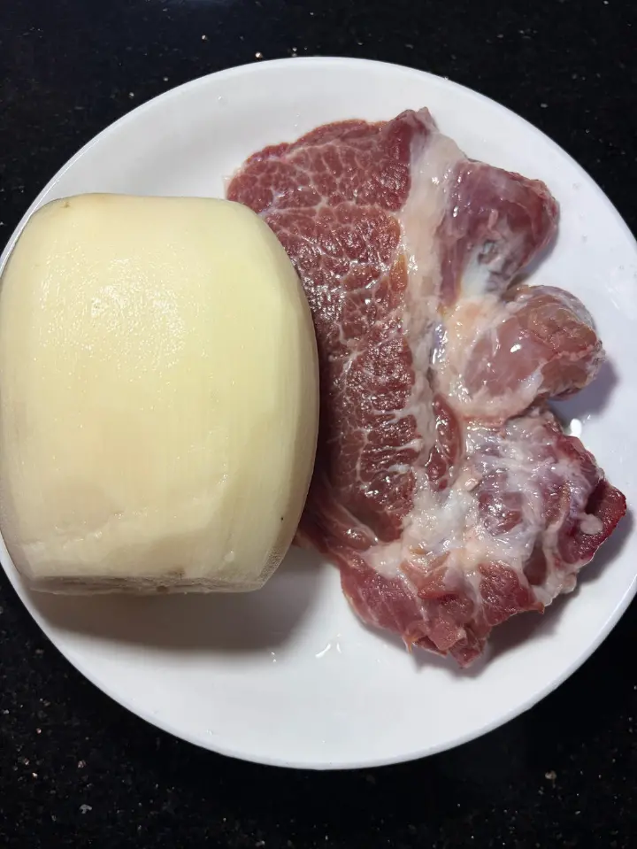 莲藕炖梅花肉 第 1 步